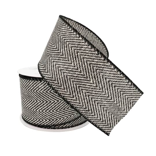 2.5" x 25ft. Herringbone Wired Ribbon by Celebrate It™